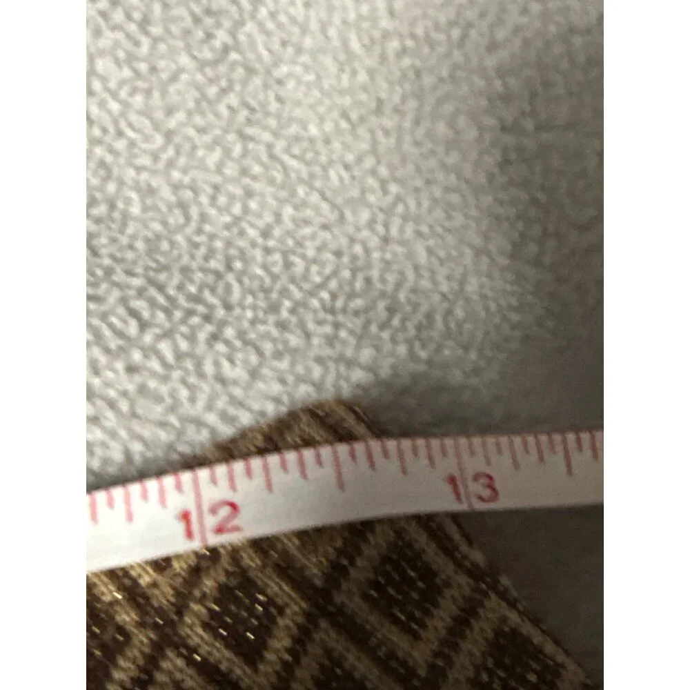 Express XS Brown Diamond Pattern Knee-Length Skirt Retro Metallic Accents office